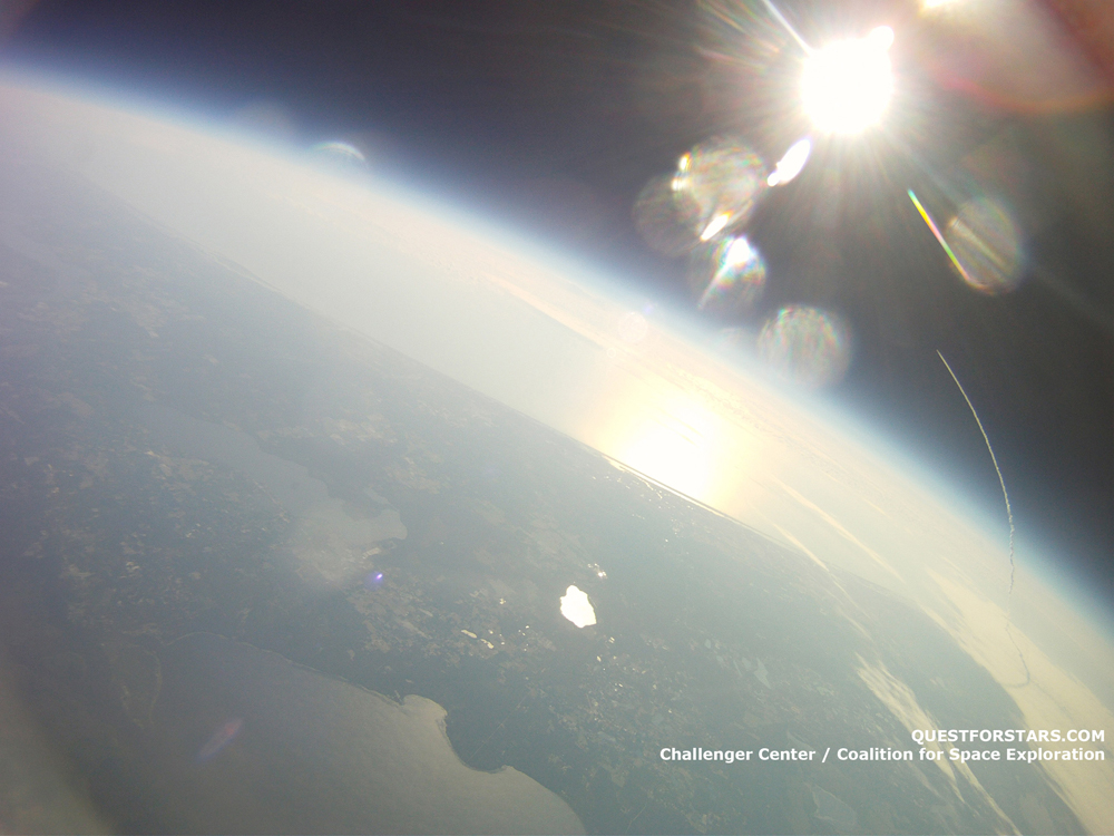 Student Balloon Photographs Shuttle Endeavour's Launch Into Orbit